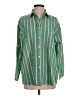 Shein 100% Polyester Stripes Green Long Sleeve Blouse Size S - photo 1