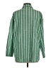 Shein 100% Polyester Stripes Green Long Sleeve Blouse Size S - photo 2