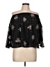 Mono b 100% Polyester Black 3/4 Sleeve Blouse Size L - photo 1