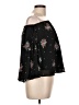 Mono b 100% Polyester Black 3/4 Sleeve Blouse Size L - photo 4