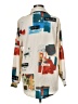 Unbranded Print Ivory Long Sleeve Blouse Size M - photo 2