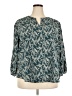 Monday Fun 100% Polyester Teal 3/4 Sleeve Blouse Size 2X - photo 1