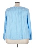 Roaman's 100% Rayon Blue Long Sleeve Blouse Size 24W - photo 2