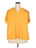 41Hawthorn 100% Polyester Orange Short Sleeve Blouse Size 2X - photo 1