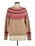 Lucky Brand 100% Polyester Chevron-herringbone Tan Pullover Sweater Size M - photo 1