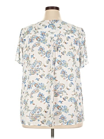Skies Are Blue Short Sleeve Blouse (view 2)