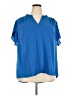 41Hawthorn 100% Polyester Blue Short Sleeve Blouse Size 2X - photo 1