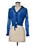 Angie 100% Polyester Blue 3/4 Sleeve Blouse Size M - photo 1