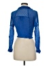 Angie 100% Polyester Blue 3/4 Sleeve Blouse Size M - photo 2