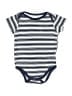 Hb 100% Cotton Stripes Blue Short Sleeve Onesie Size 9-12 mo - photo 1