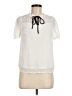 Monteau 100% Polyester Ivory Short Sleeve Blouse Size M - photo 1