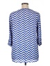 Kiara 100% Polyester Chevron-herringbone Blue 3/4 Sleeve Blouse Size XL - photo 2