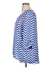Kiara 100% Polyester Chevron-herringbone Blue 3/4 Sleeve Blouse Size XL - photo 5