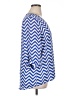 Kiara 100% Polyester Chevron-herringbone Blue 3/4 Sleeve Blouse Size XL - photo 4