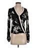 Parker 100% Silk Black Long Sleeve Silk Top Size XS - photo 1