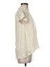 Eyeshadow Ivory Short Sleeve Blouse Size M - photo 4
