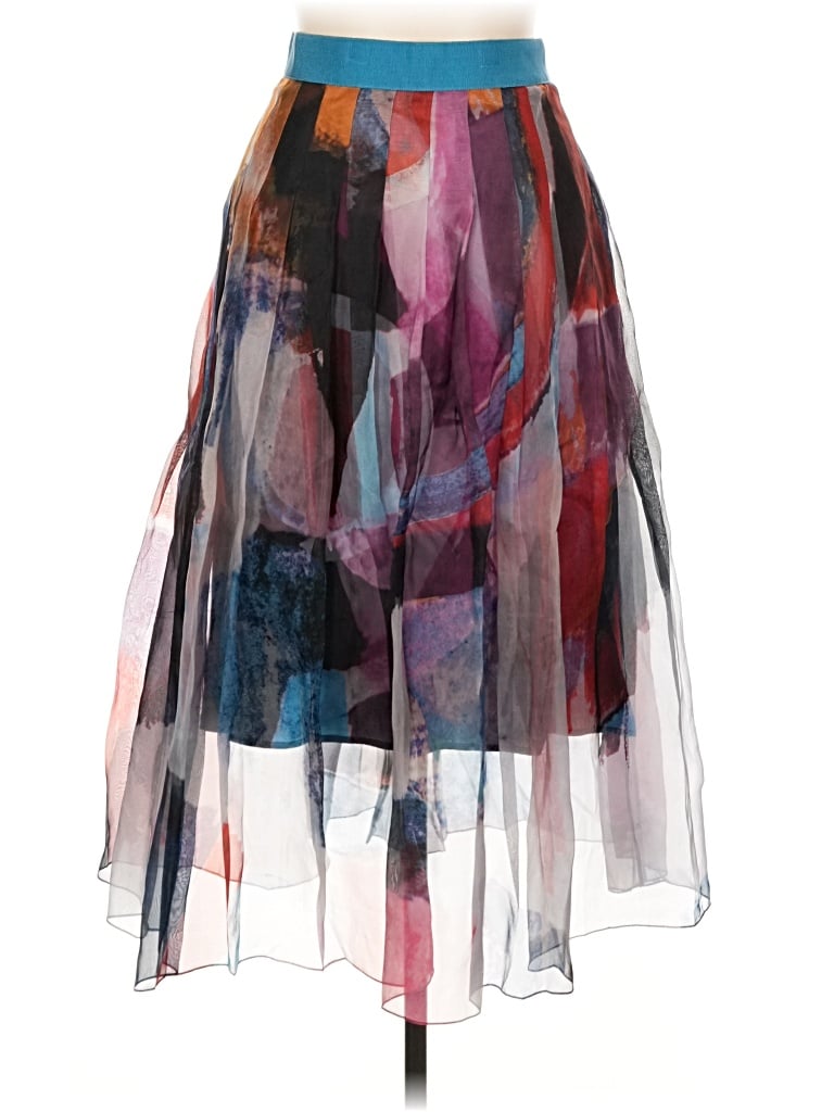 Pre-owned Mantù Silk Skirt In Blue