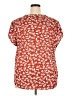 Fun2Fun 100% Polyester Floral Red Short Sleeve Blouse Size XXL - photo 2