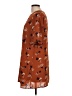 City Triangles 100% Polyester Print Brown Casual Dress Size L - photo 5
