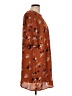 City Triangles 100% Polyester Print Brown Casual Dress Size L - photo 4