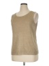 Talbots 100% Linen Tan Sweater Vest Size 1X Petite - photo 1