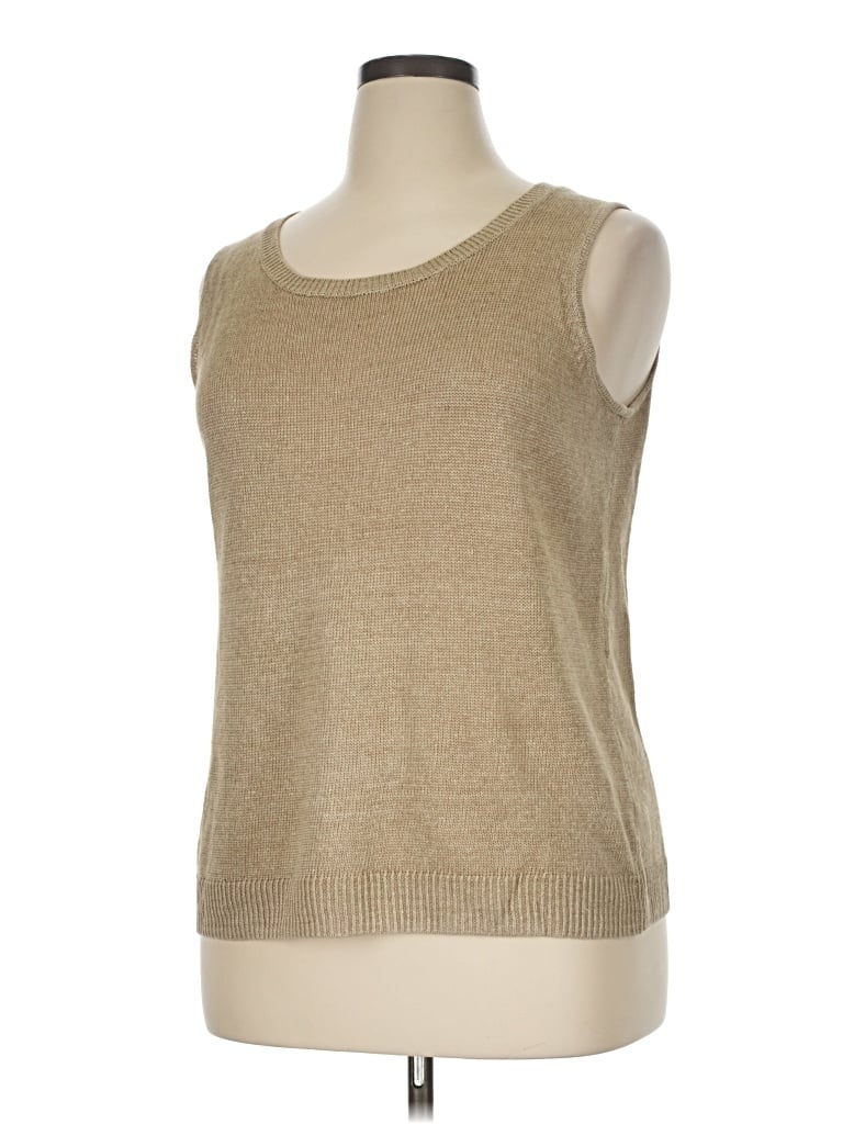 Pre-owned Talbots Sweater Vest In Tan