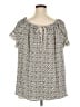 Max Studio 100% Polyester Ivory Short Sleeve Blouse Size 2X - photo 2