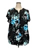 Croft & Barrow 100% Polyester Black Short Sleeve Blouse Size 2X - photo 1