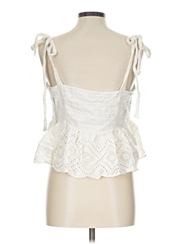 Madewell Rosalie Tie-Strap Top in Geo Eyelet (view 2)