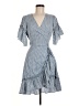 Max Studio Checkered-gingham Blue Cocktail Dress Size M - photo 1