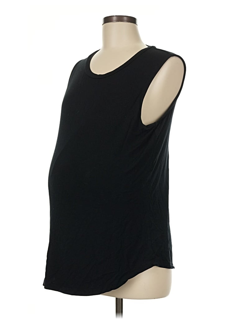 Pre-owned Kindred Bravely Sleeveless Top Black Scoop Neck Tops