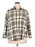 Old Navy 100% Cotton Plaid Gray Long Sleeve Button-Down Shirt Size 2X - photo 1