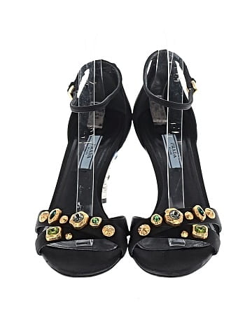 Prada Satin Gemstone Sandals (view 2)