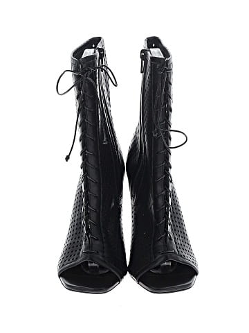 Christian Louboutin Leather Condoray Peep Toe Booties (view 2)