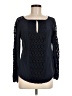 Tory Burch 100% Silk Black Long Sleeve Silk Top Size 6 - photo 1