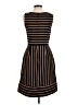 Merona Stripes Brown Casual Dress Size M - photo 2