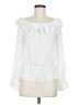 Naked Zebra 100% Polyester White Long Sleeve Blouse Size M - photo 1
