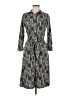 Sigrid Olsen 100% Polyester Chevron-herringbone Gray Casual Dress Size M - photo 1