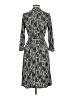 Sigrid Olsen 100% Polyester Chevron-herringbone Gray Casual Dress Size M - photo 2