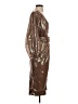 ASOS 100% Polyester Metallic Brown Cocktail Dress Size 2 - photo 4