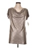 Annalee + Hope Metallic Silver Short Sleeve Turtleneck Size L - photo 1