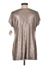 Annalee + Hope Metallic Silver Short Sleeve Turtleneck Size L - photo 2