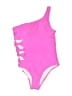 Unbranded Solid Pink One Piece Swimsuit Size S - photo 1