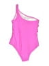 Unbranded Solid Pink One Piece Swimsuit Size S - photo 2