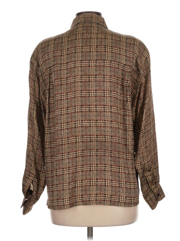 Anne Klein II Long Sleeve Silk Top (view 2)