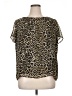 Rafaella 100% Polyester Animal Print Brown Short Sleeve Blouse Size XL - photo 1