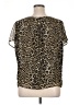 Rafaella 100% Polyester Animal Print Brown Short Sleeve Blouse Size XL - photo 2