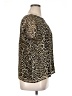 Rafaella 100% Polyester Animal Print Brown Short Sleeve Blouse Size XL - photo 4