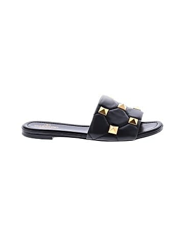 Valentino Rockstud Quilted Leather Slides (view 1)