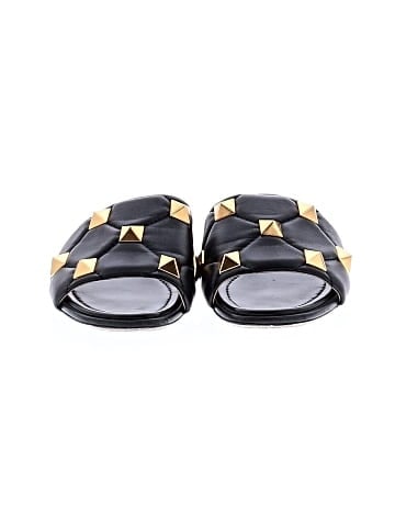 Valentino Rockstud Quilted Leather Slides (view 2)